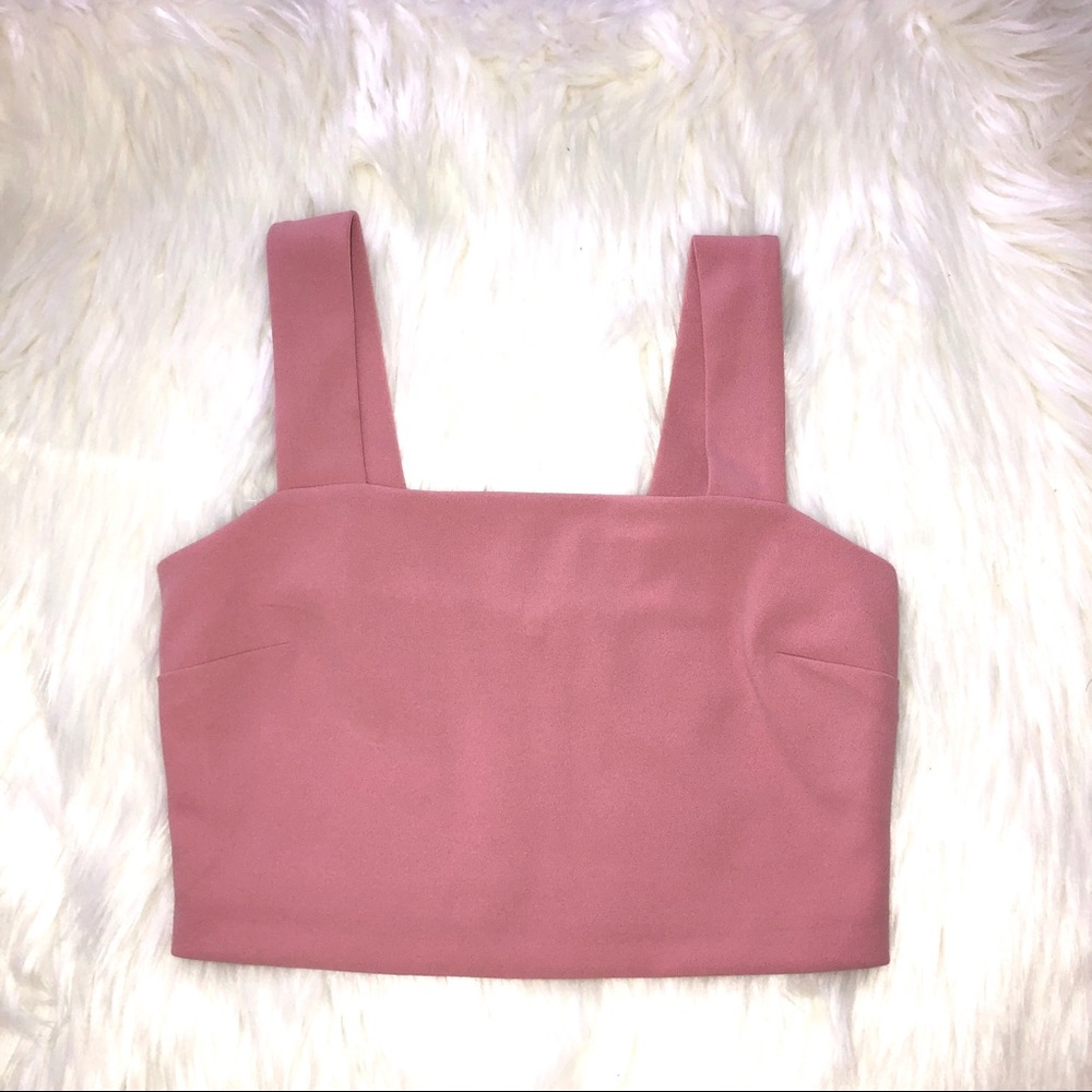 Dynamite Pink Crop Top - Picture 2 of 6